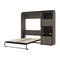 Bestar Orion Full Murphy Bed and Shelving Unit with Fold-Out Desk (89W), Bark Gray & Graphite 116865-000047 - alternate 6